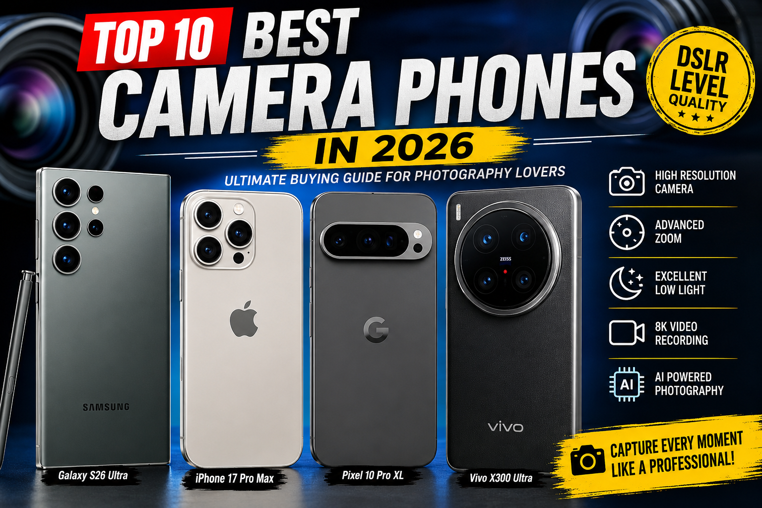 Top 10 Best Camera Phones in 2026