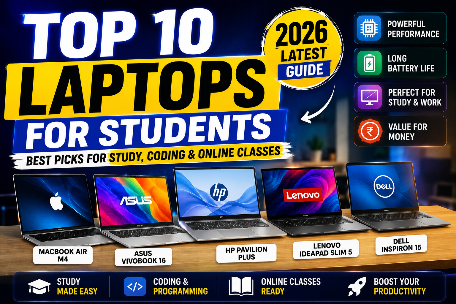 Top 10 Laptops for Students