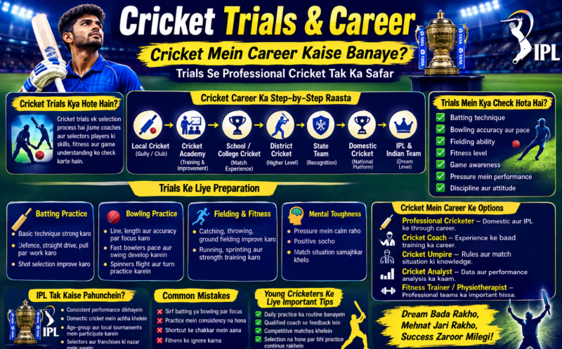 Cricket Trials & Career: