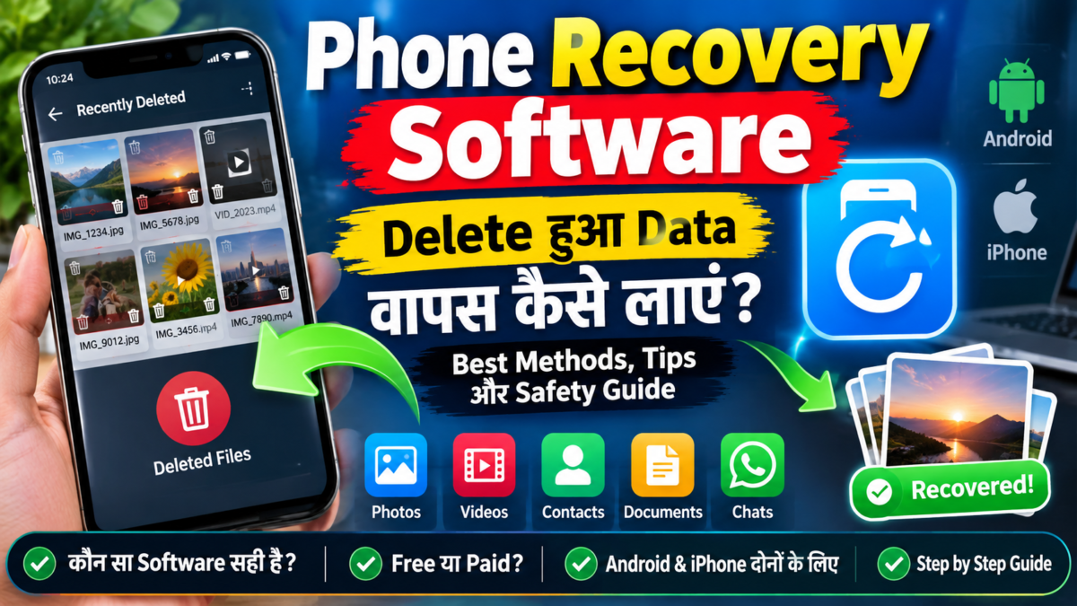 Phone Recovery Software: Delete Hua Data Wapas Kaise Recover Karein? Best Methods, Tips Aur Safety Guide