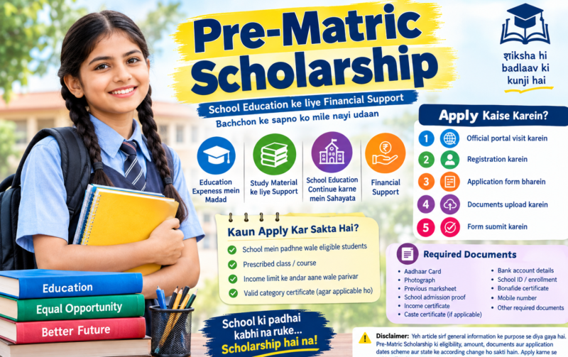 Pre-Matric Scholarship: Eligibility, Benefits, and How to Apply.2026
